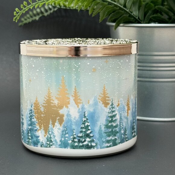 BBW Falling Flurries Bath & Body Works 3 Wick Candle - Picture 2 of 10